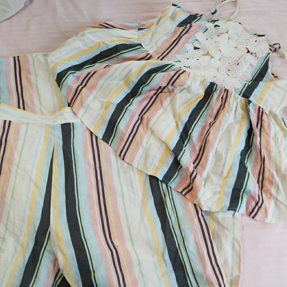 Striped two piece outfit